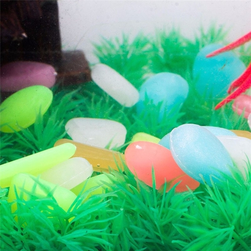 Main 50Pcs/bag Fluorescence Luminous Stone Pebbles Glow image
