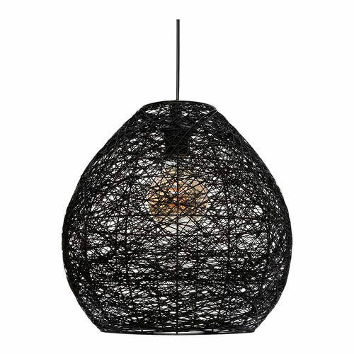 Ceiling Light Atmosphera Mona Paper Black (Ø 34 x 35 cm)