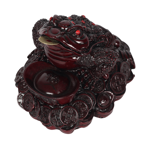 13cm Red Money Toad With Coin