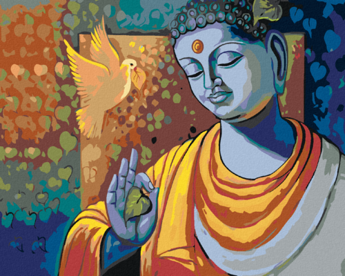 Paint by Numbers - BUDDHA AND A DOVE