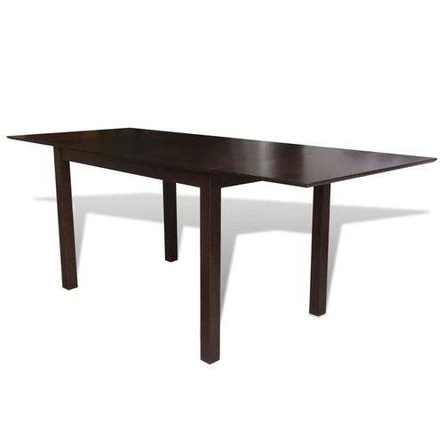 Extending Dining Table 76.8" Solid Wood Brown