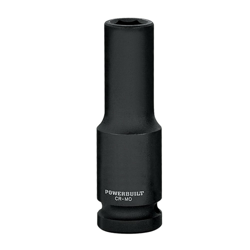 Powerbuilt 1/2in Drive 6 Pt. SAE Deep Impact Socket 7/16in - 647297