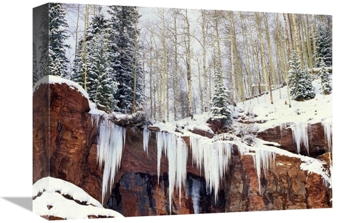 Global Gallery GCS-396463-1216-142 12 x 16 in. Frozen Waterfall in Win