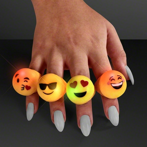 Blinkee A60 Flashing Emoji Faces Soft Rings