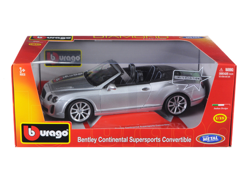 Bentley Continental Supersports Convertible Silver 1/18 Diecast Model