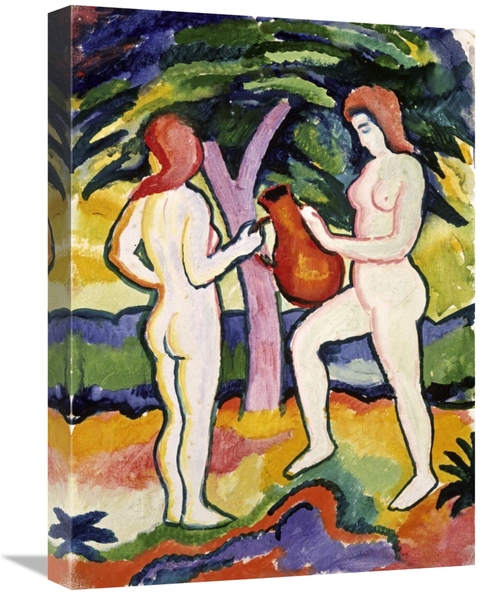 Global Gallery GCS-282376-22-142 22 in. Two Nudes with Jug Art Print -