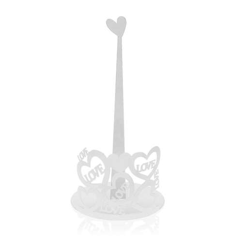 Kitchen Paper holder Versa Cozy White Metal (15 x 30 x 15 cm)