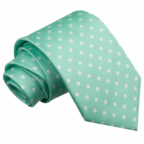 Polka Dot Classic Tie - Mint Green