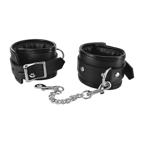 Locking Padded Wrist Cuffs With Chain