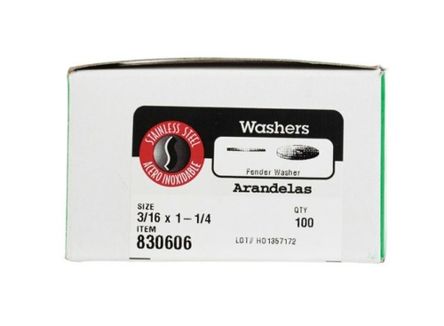 Hillman 830606 0.187 x 1.25 in. Fender Washer  Stainless Steel