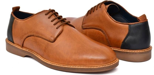 Genuine Leather Casual Shoes Corporate Casuals For Men (Size-6)