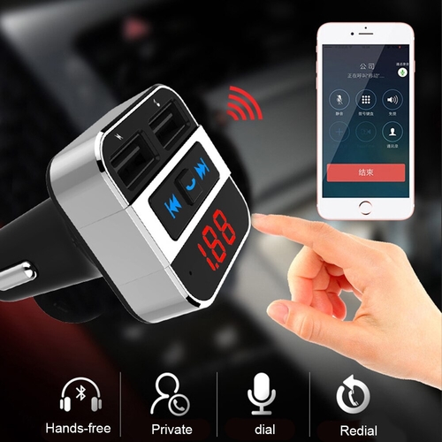 LCD Display FM Transimission Car Charger Bluetooth