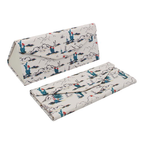 REAL SIC Cactus PU Leather Glasses Case - Cactus Desert