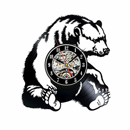 GRIZZLY BEAR HANDMADE VINYL RECORD WALL CLOCK FAN GIFT