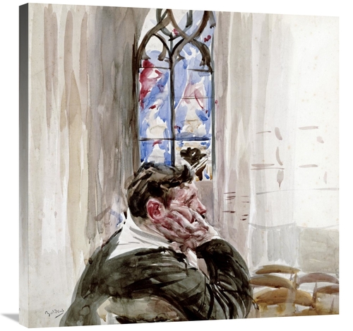 Global Gallery GCS-267757-30-142 30 in. Portrait of a Man in Church Ar