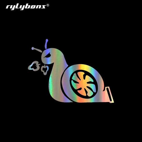 Rylybons Tail Snail Funny Cartoon Car Stickers