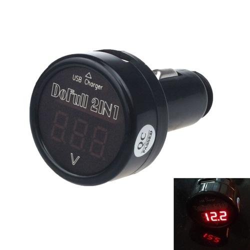 Car 12V 24V USB Charger Digital LED Voltage