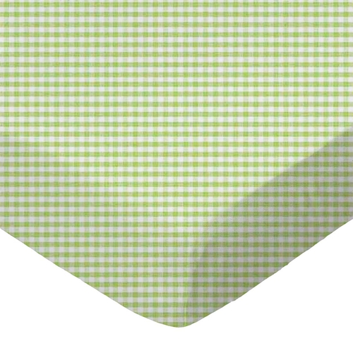 SheetWorld Fitted Crib Sheet - 100% Cotton Jersey - Sage Gingham, Made