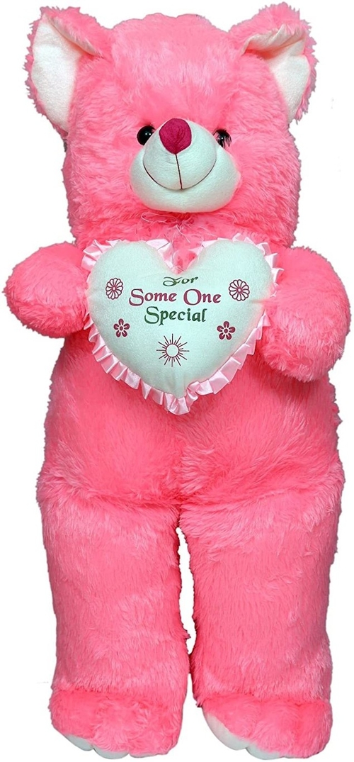 1 Feet Teddy Bear Cute & Adorable Brown Teddy Bear with Heart PINK