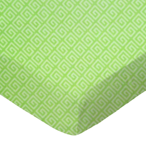 SheetWorld Fitted Crib Sheet - 100% Cotton Woven - Geo Green, Made In