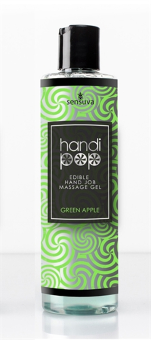 Handi Pop Handjob Massage Gel - Green Apple - 4.2 Oz.