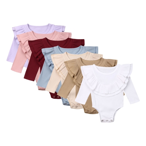 Sweet Newborn Baby Girl Boys 0 24M Bodysuit Long