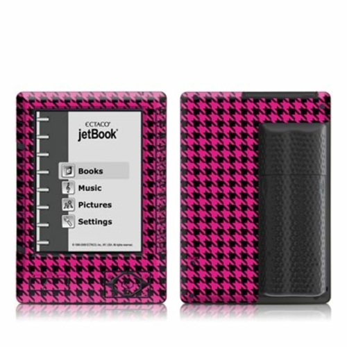 DecalGirl EJBL-HTOOTH-PNK Ectaco jetBook Lite Skin - Pink Houndstooth