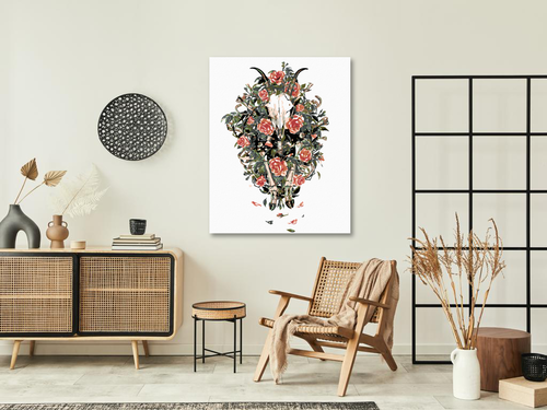 Paint by Numbers - GOAT SKULL IN FLOWERS
