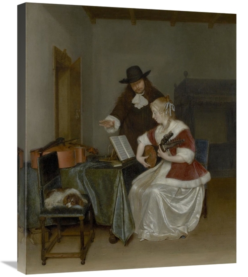 Global Gallery GCS-459892-2228-142 22 x 28 in. The Music Lesson Art Pr