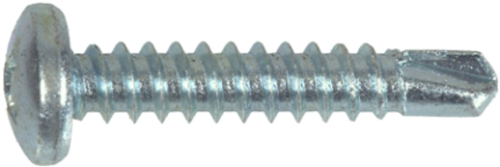 No.10-16 x 0.5 in. Zinc Plated Pan Head Phillips Self Drilling Screws 