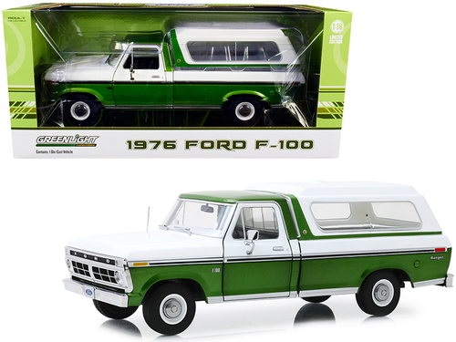 1976 Ford F-100 Ranger Pickup Truck with Deluxe Box Cover Medium Green