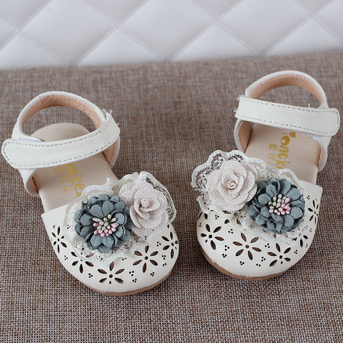 2019 Summer Lovely Floral Style baby leather