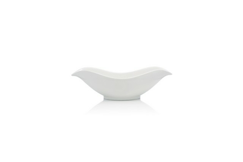 Bon Chef 53602White 10.5 x 4 x 3 in. Melamine Petals Bowl, White -