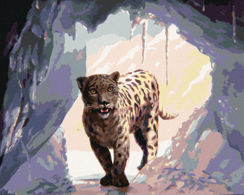 Zuty - Paint by Numbers - SNOW LEOPARD (D. RUSTY RUST), 40x50 cm