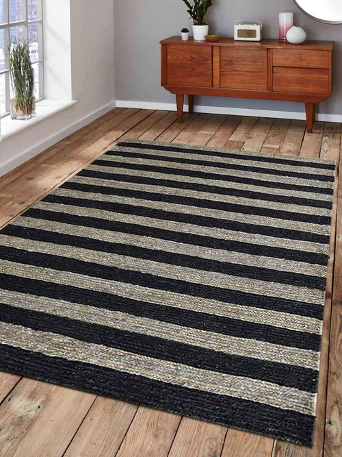 6 x 9 ft. Hand Knotted Sumak Jute Contemporary Rectangle Area Rug,