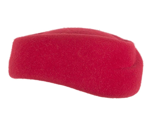 Red winter felt stewardess hat