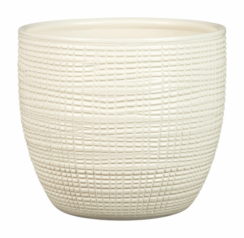 Scheurich 7803323 5.5 in. x 6.25 in. Dia. Vanilla Cream Ceramic Vase F