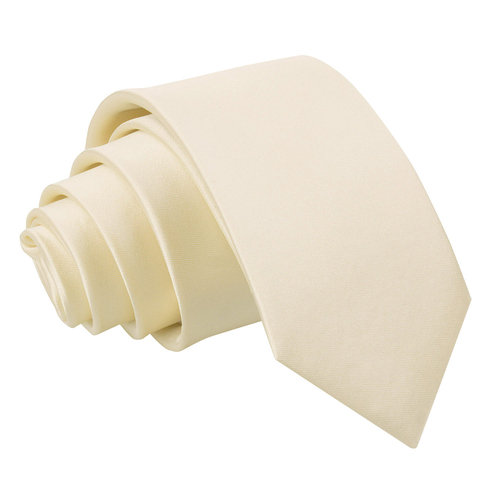 Plain Satin Classic Tie - Boys - Champagne