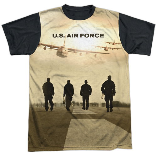 Trevco AF103-ATBB-5 Air Force & Long Walk-Short Sleeve Adult White Fro