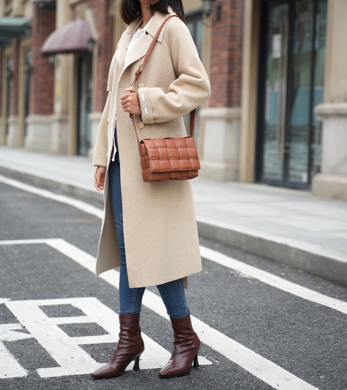 Ginger Woven Vegan Leather Women Shoulder Bag 