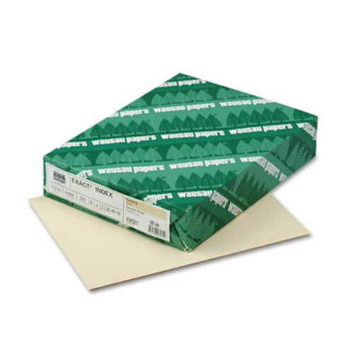 Wausau Paper 49581 Colored Card Stock- 110lb- Ivory- Letter- 250 Sheet