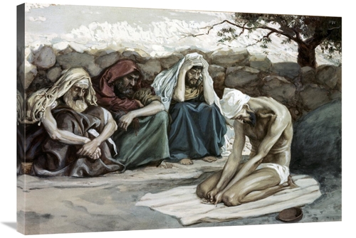 Global Gallery GCS-280375-36-142 36 in. Job & His Three Friends Art Pr