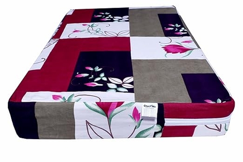 CheckMe Cotton King Bed Cover  (Multicolor)