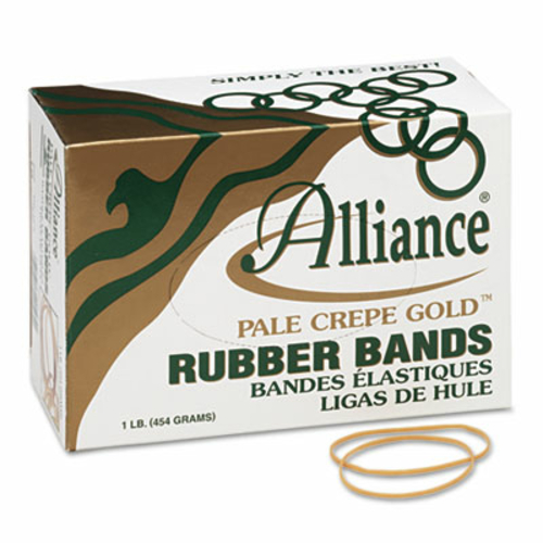 Alliance 20195 Pale Crepe Gold Rubber Bands- Size 19- 3-1/2 x 1/16- 1l