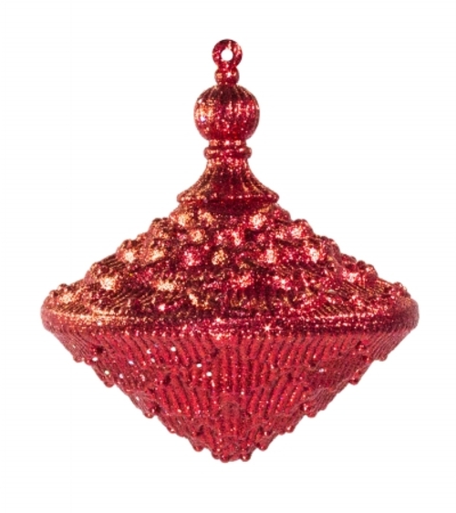 Winterland WL-OVDROP-2PK-RE Red Oval Drop Ornament