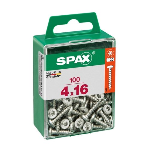 Box of screws SPAX Wirox Wood Round headed nozzle 100 Pieces (4 x 16
