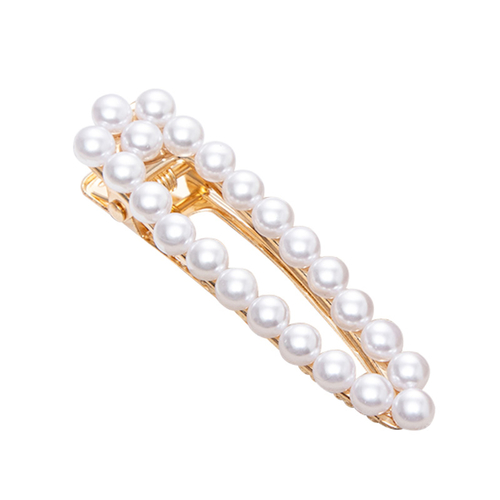 Women Elegant Pearl Flower Geometric Alloy