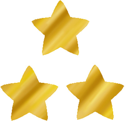 Trend Enterprises Inc. T-46602 Supershapes Gold Foil Stars