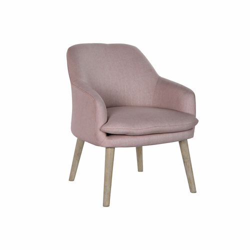 Armchair DKD Home Decor Pink Wood 61 x 68 x 78 cm