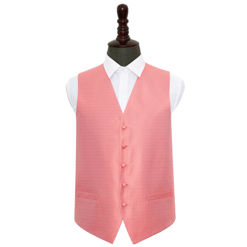 Greek Key Waistcoat - Coral, 46'